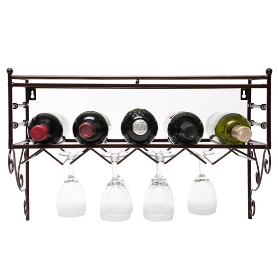 鐵藝壁掛式酒架