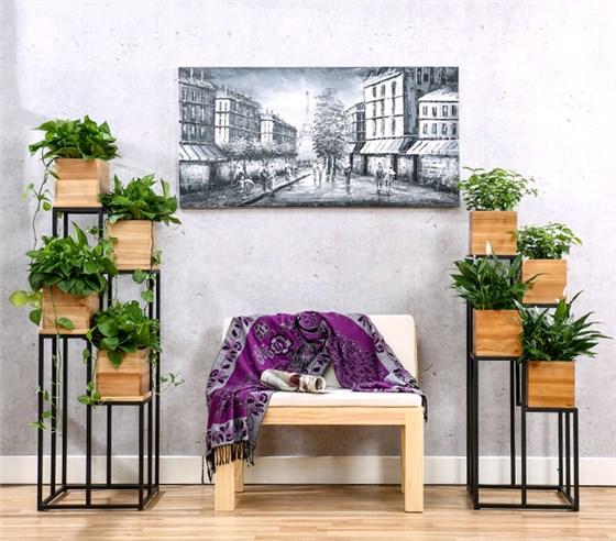 美式復古落地花架