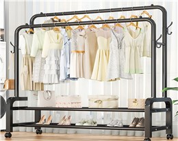 可移動雙層置衣架