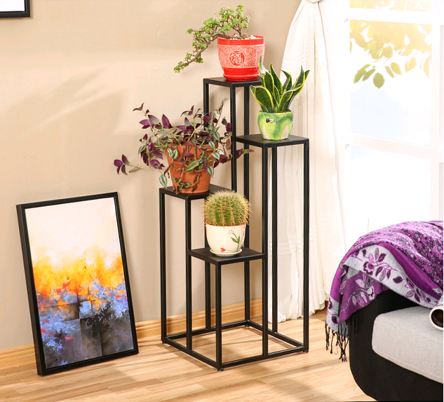 美式復(fù)古落地花架廠家