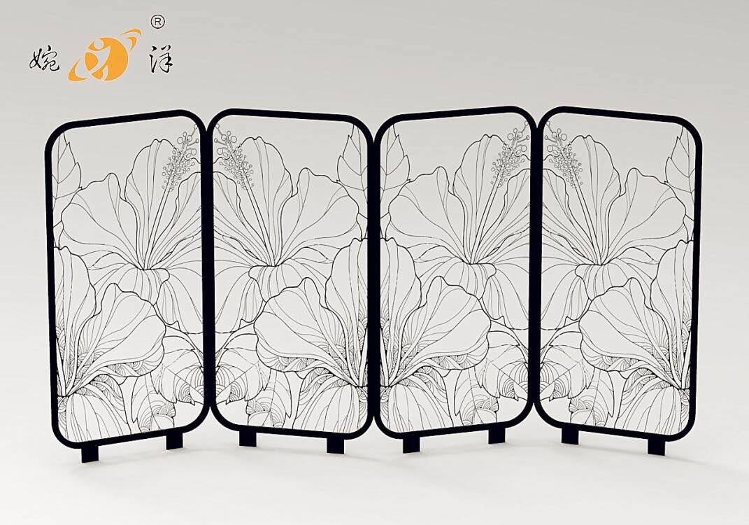 中式鐵藝屏風(fēng)定制