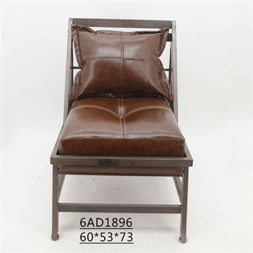 美式復(fù)古皮革休閑椅
