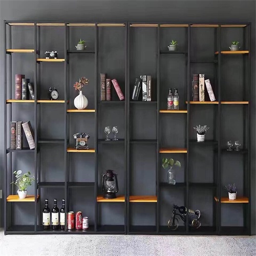 復(fù)古鐵木組合書架