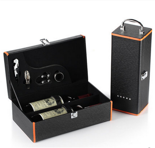 皮制紅酒禮盒定制