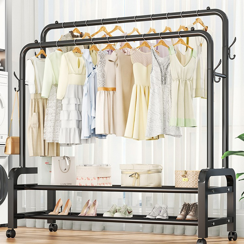 可移動雙層置衣架