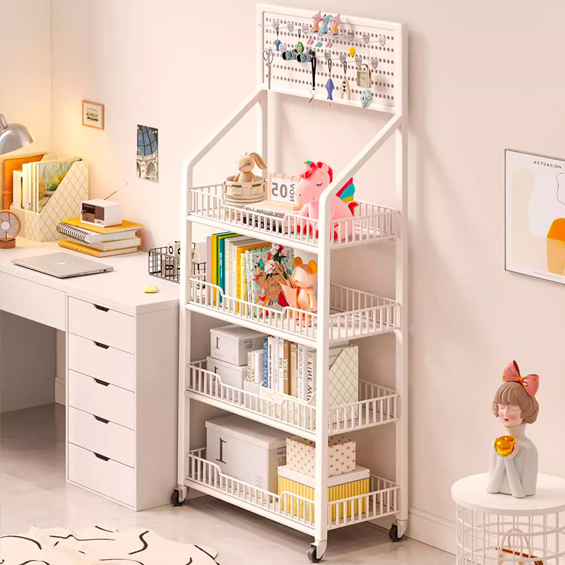 4層滑輪書架